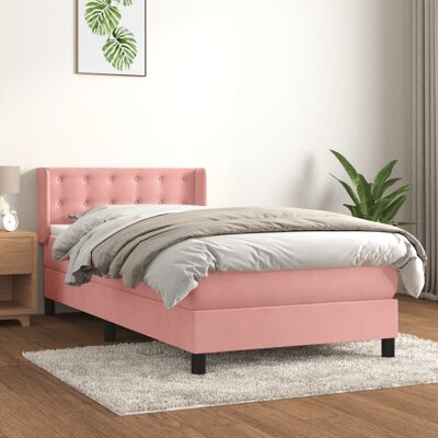 vidaXL Pink Velvet Bett mit Matratze - Bettart vidaXL Pink Velvet Bett mit Matratze - Bettart