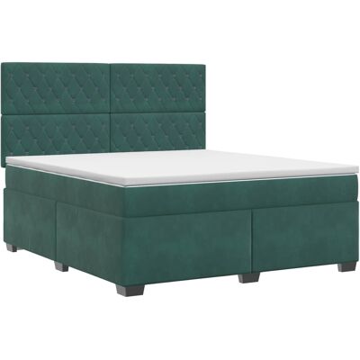 Boxspringbett Mit Matratze Dunkelgrün 140 X 190 Cm Samt Vidaxl Boxspringbett Mit Matratze Dunkelgrün 140 X 190 Cm Samt Vidaxl