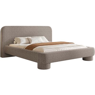 Selsey Fredo - Polsterbett Mit Bettkasten, Geflecht Greige, 180x200 Cm Selsey Fredo - Polsterbett Mit Bettkasten, Geflecht Greige, 180x200 Cm