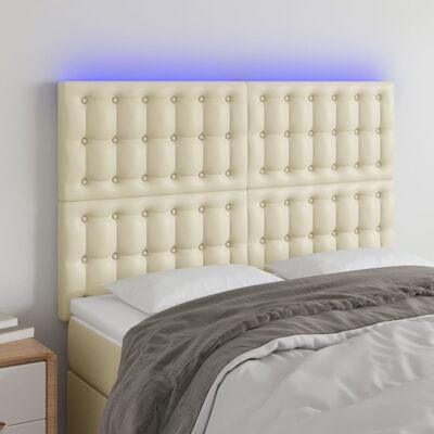 Vidaxl Creme LED-Kopfteil - Bettgestell Unterstützung Vidaxl Creme LED-Kopfteil - Bettgestell Unterstützung