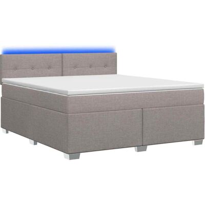 Boxspringbett Mit Matratze Und Led Taupe 180 X 200 Cm Stoff Vidaxl Boxspringbett Mit Matratze Und Led Taupe 180 X 200 Cm Stoff Vidaxl