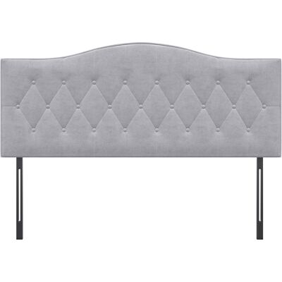 OEM Kopfteil Für Bett Polsterkopfteil Bett Kopf Rückenlehne Bettkopfteil In Grau Pappel Samt Stoff 185 X 8 X 134 Cm OEM Kopfteil Für Bett Polsterkopfteil Bett Kopf Rückenlehne Bettkopfteil In Grau Pappel Samt Stoff 185 X 8 X 134 Cm