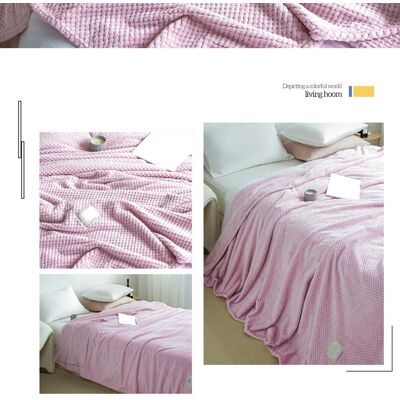 HEAT Weiche, Milchfarbene Fleecedecke Mit Jacquardmuster, Perfekt Für Den Sommer, Zum Entspannen Auf Dem Sofa, Im Bett Oder Im Büro. Pastellfarben, 180 X 200 Cm. HEAT Weiche, Milchfarbene Fleecedecke Mit Jacquardmuster, Perfekt Für Den Sommer, Zum Entspannen Auf Dem Sofa, Im Bett Oder Im Büro. Pastellfarben, 180 X 200 Cm.