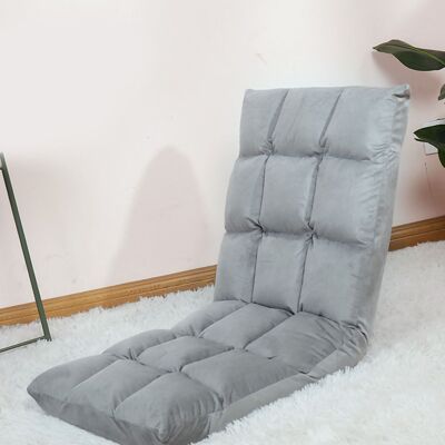 HEAT Klappbarer Und Verstellbarer Bodenstuhl, Pouf-bett Zum Spielen, Schlafen, Entspannen Und Lesen (grau) HEAT Klappbarer Und Verstellbarer Bodenstuhl, Pouf-bett Zum Spielen, Schlafen, Entspannen Und Lesen (grau)