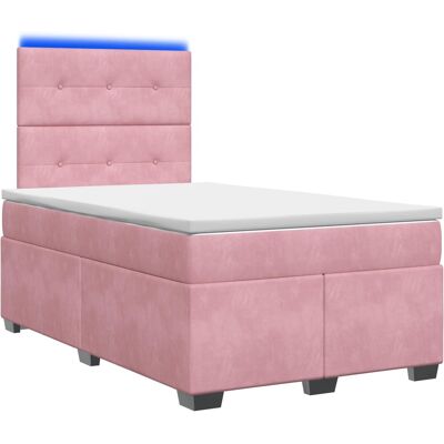 Boxspringbett Mit Matratze Mit Kopfteil Rosa 120 X 190 Cm Samt Vidaxl Boxspringbett Mit Matratze Mit Kopfteil Rosa 120 X 190 Cm Samt Vidaxl