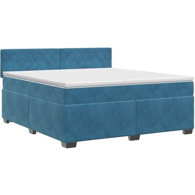 Boxspringbett Mit Matratze Dunkelblau 140 X 190 Cm Samt Vidaxl Boxspringbett Mit Matratze Dunkelblau 140 X 190 Cm Samt Vidaxl