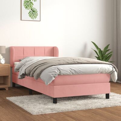 Vidaxl Rosa Samtbetten mit Verstellbarem Kopfteil - Bett Vidaxl Rosa Samtbetten mit Verstellbarem Kopfteil - Bett