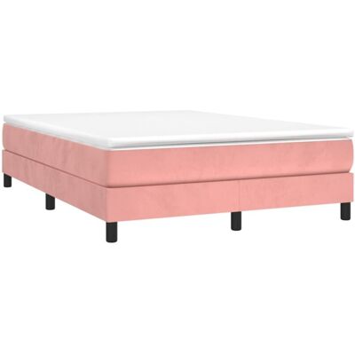 Maisonchic Rosa Samtbett mit Pocketfeder-Matratze - Bett Maisonchic Rosa Samtbett mit Pocketfeder-Matratze - Bett