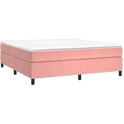 vidaXL Rosa Samt Boxspringbett 180x200cm - Bett vidaXL Rosa Samt Boxspringbett 180x200cm - Bett