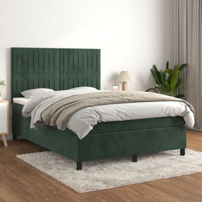vidaXL Dunkelgrüne Samtbetten 140x190 cm vidaXL Dunkelgrüne Samtbetten 140x190 cm