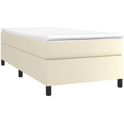 Boxspringbett Mit Matratze Creme 90x200 Cm Kunstleder Vidaxl Boxspringbett Mit Matratze Creme 90x200 Cm Kunstleder Vidaxl