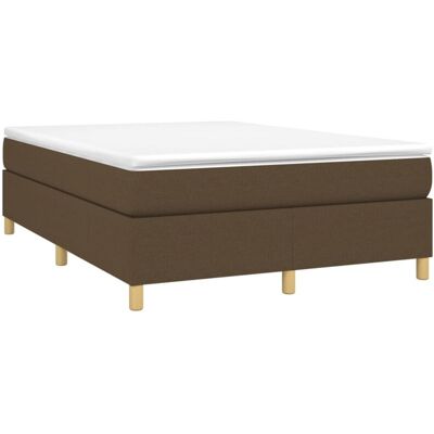 Boxspringbett Mit Matratze Dunkelbraun 140x190 Cm Stoff Vidaxl Boxspringbett Mit Matratze Dunkelbraun 140x190 Cm Stoff Vidaxl