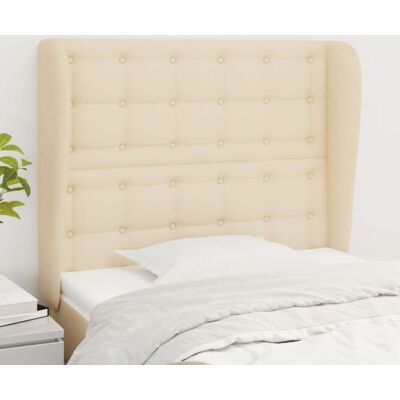 Kopfteil Mit Ohren Creme 83x23x118/128 Cm Stoff Vidaxl Kopfteil Mit Ohren Creme 83x23x118/128 Cm Stoff Vidaxl