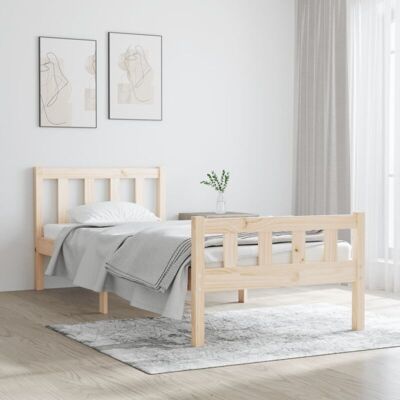 Maisonchic Bettgestell - Natürliches Kiefernholz - 90x190cm - Bettgestell Maisonchic Bettgestell - Natürliches Kiefernholz - 90x190cm - Bettgestell