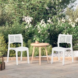 Vidaxl - Gartenstühle 2 Stk. Weiß Polypropylen Vidaxl - Gartenstühle 2 Stk. Weiß Polypropylen