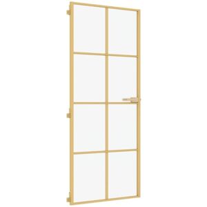 Innentür Schlank Golden 83x201,5 Cm Hartglas Und Aluminium Vidaxl Innentür Schlank Golden 83x201,5 Cm Hartglas Und Aluminium Vidaxl