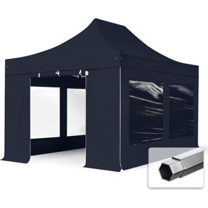 TOOLPORT 3x4,5 M Faltpavillon Professional Alu 40mm, Seitenteile Mit Panoramafenstern, Schwarz TOOLPORT 3x4,5 M Faltpavillon Professional Alu 40mm, Seitenteile Mit Panoramafenstern, Schwarz