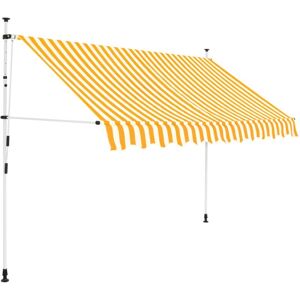Vidaxl - Einziehbare Markise Handbetrieben 300 Cm Orange/weiß Gestreift Vidaxl - Einziehbare Markise Handbetrieben 300 Cm Orange/weiß Gestreift