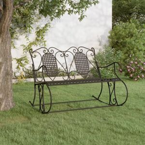 Vidaxl 2-seater Rocking Bench 113 Cm Black Steel Vidaxl 2-seater Rocking Bench 113 Cm Black Steel