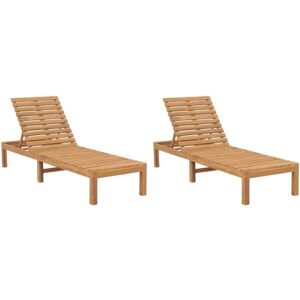 Sonnenliegen 2 Stk. Massivholz Teak - Vidaxl Sonnenliegen 2 Stk. Massivholz Teak - Vidaxl