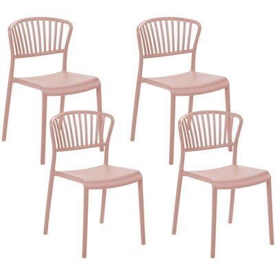 Beliani GELA Pastell Pink Stapelbare Gartenstühle - Gartenstühle Beliani GELA Pastell Pink Stapelbare Gartenstühle - Gartenstühle