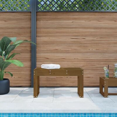 vidaXL Gartentisch Honigbraun 80x38x45 cm Massivträ Tall - Gartentisch vidaXL Gartentisch Honigbraun 80x38x45 cm Massivträ Tall - Gartentisch