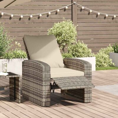 Gartensessel Verstellbar Mit Kissen Hellbraun Poly Rattan - Vidaxl Gartensessel Verstellbar Mit Kissen Hellbraun Poly Rattan - Vidaxl