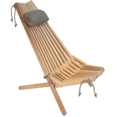 Ecofurn - Ecochair Skandinavischer Gartenstuhl Holz Erle Natur Mit Nackenkissen Ecofurn - Ecochair Skandinavischer Gartenstuhl Holz Erle Natur Mit Nackenkissen