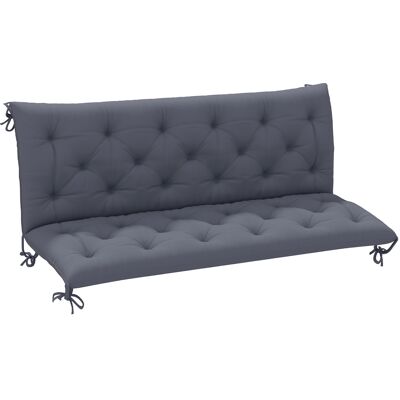 Outsunny 3 Sitzer Bankauflage 150 X 98 X 8 Cm Sitzkissen Mit Bändern Rückenkissen Für Indoor/outdoor Polster Auflage Für Sitzbank Gartenbank Gartenmöbel Hollywoodschaukeln Dunkelgrau Outsunny 3 Sitzer Bankauflage 150 X 98 X 8 Cm Sitzkissen Mit Bändern Rückenkissen Für Indoor/outdoor Polster Auflage Für Sitzbank Gartenbank Gartenmöbel Hollywoodschaukeln Dunkelgrau