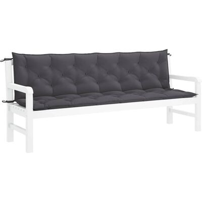 Gartenbank-auflage Anthrazit 200x(50+50)x7 Cm Oxford-gewebe Vidaxl Gartenbank-auflage Anthrazit 200x(50+50)x7 Cm Oxford-gewebe Vidaxl