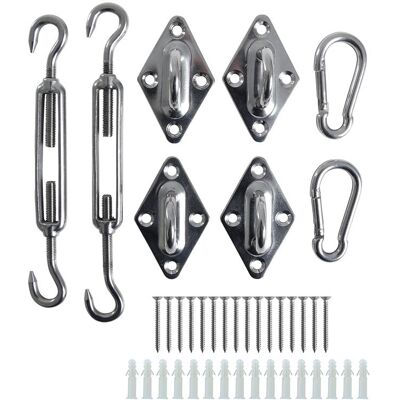 ESTEXO Sonnensegel Befestigungs Kit Montageset Komplettset Befestigungsset Zubehör ESTEXO Sonnensegel Befestigungs Kit Montageset Komplettset Befestigungsset Zubehör