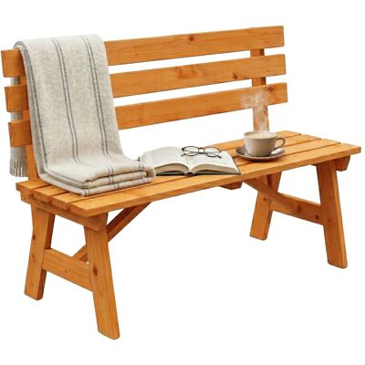 Relaxdays Gartenbank, 2-sitzer, Terrasse, Balkon, Mit Rückenlehne, Tannenholz, Hbt: 80 X 116 X 56 Cm, Sitzbank, Orange Relaxdays Gartenbank, 2-sitzer, Terrasse, Balkon, Mit Rückenlehne, Tannenholz, Hbt: 80 X 116 X 56 Cm, Sitzbank, Orange