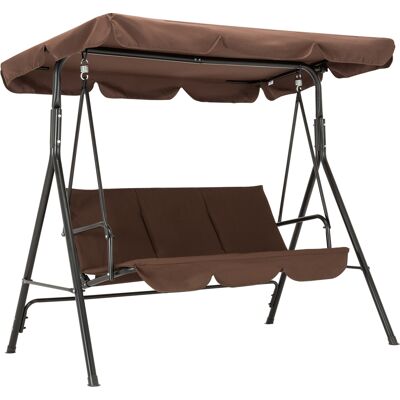 M Mcombo 3-sitzer Hollywoodschaukel Gartenschaukel Gartenliege Schaukelbank 8003 Braun M Mcombo 3-sitzer Hollywoodschaukel Gartenschaukel Gartenliege Schaukelbank 8003 Braun