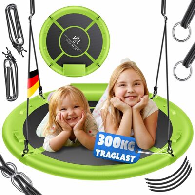 Nestschaukel Tellerschaukel Hängeschaukel Rundschaukel Schaukel Verstellbar Garten-schaukel Kinderschaukel Indoor - Outdoor-schaukel Für Kinder Und Erwachsene Grün / 100cm - Kesser Nestschaukel Tellerschaukel Hängeschaukel Rundschaukel Schaukel Verstellbar Garten-schaukel Kinderschaukel Indoor - Outdoor-schaukel Für Kinder Und Erwachsene Grün / 100cm - Kesser