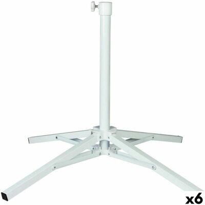 Fuß Für Sonnenschirm Aktive Weiß Metall 65 X 60,5 X 65 Cm (6 Stück) Fuß Für Sonnenschirm Aktive Weiß Metall 65 X 60,5 X 65 Cm (6 Stück)