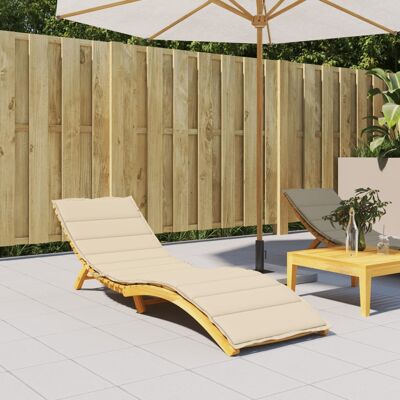 vidaXL Sonnenliegen-Auflage Beige - Langlebiges Oxford-Gewebe - 200 x 50 x 3 cm vidaXL Sonnenliegen-Auflage Beige - Langlebiges Oxford-Gewebe - 200 x 50 x 3 cm
