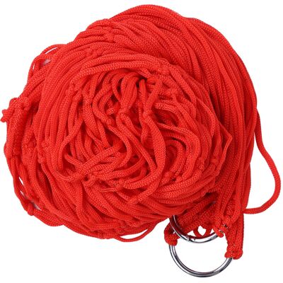 HEAT Bequeme Doppelschaukel-hängematte Aus Nylonnetz Für Outdoor-camping (rot) HEAT Bequeme Doppelschaukel-hängematte Aus Nylonnetz Für Outdoor-camping (rot)