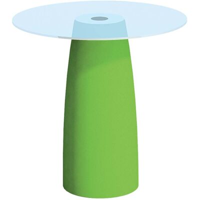 MONACIS Couchtisch Break Cromia Aus Harz Mit Glasplatte Für Den Außenbereich "made In Italy" Einfarbig Ø 70 Cm -grün / 70 Cm MONACIS Couchtisch Break Cromia Aus Harz Mit Glasplatte Für Den Außenbereich "made In Italy" Einfarbig Ø 70 Cm -grün / 70 Cm