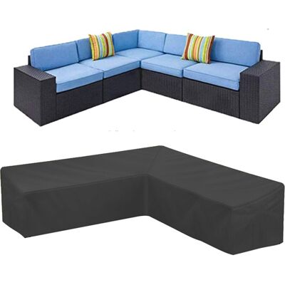 GROOFOO Wasserdichte 210d Oxford Garten-ecksofa-abdeckung, Staubdicht, L-förmige Gartenmöbelabdeckung (286 X 222 X 82 Cm) GROOFOO Wasserdichte 210d Oxford Garten-ecksofa-abdeckung, Staubdicht, L-förmige Gartenmöbelabdeckung (286 X 222 X 82 Cm)