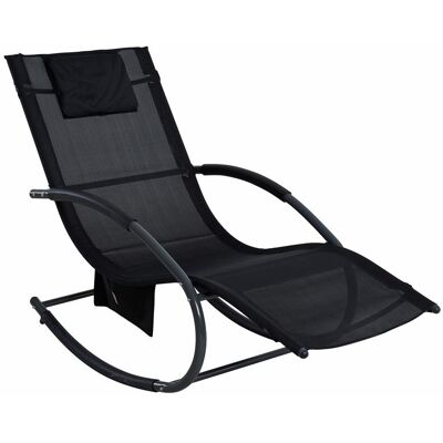 Estexo - Schaukelliege Sonnenliege Liegestuhl Relaxliege Gartenliege Liege Swing Schwarz Estexo - Schaukelliege Sonnenliege Liegestuhl Relaxliege Gartenliege Liege Swing Schwarz