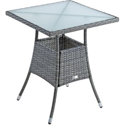 Estexo - Polyrattan Balkontisch Rattan Tisch Beistelltisch Gartentisch 57 Cm Anthrazit Estexo - Polyrattan Balkontisch Rattan Tisch Beistelltisch Gartentisch 57 Cm Anthrazit
