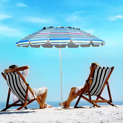 Costway Sonnenschirm 250cm Strandschirm Marktschirm Gartenschirm Neigbar Terrassenschirm Mit Verankerung Hellblau Costway Sonnenschirm 250cm Strandschirm Marktschirm Gartenschirm Neigbar Terrassenschirm Mit Verankerung Hellblau