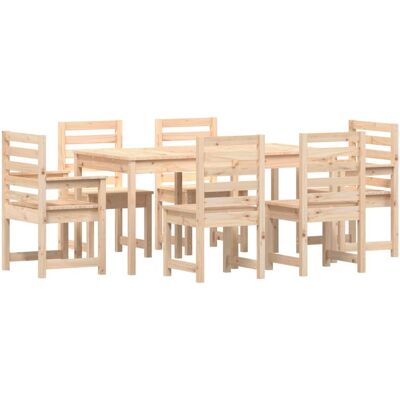 vidaXL Gartentisch- und Stuhlset 7-teilig aus Massivholz Kiefer vidaXL Gartentisch- und Stuhlset 7-teilig aus Massivholz Kiefer