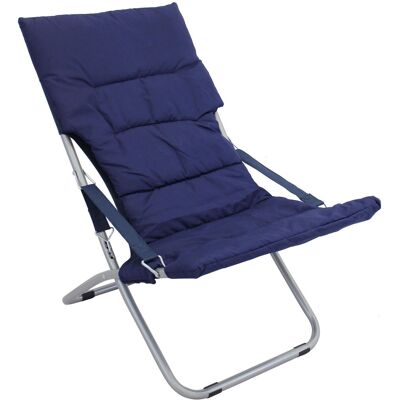 DEFIBRICO Klapp-liegestuhl Blau Für Strand Garten Mod. Canapone DEFIBRICO Klapp-liegestuhl Blau Für Strand Garten Mod. Canapone