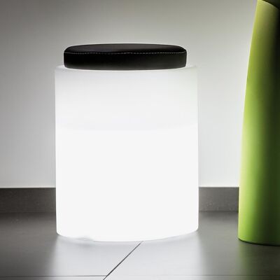 Idralite - Sitzhocker Rund Mt Led Aus Harz Mod. Round Ø 40 Cm Weisses Licht Idralite - Sitzhocker Rund Mt Led Aus Harz Mod. Round Ø 40 Cm Weisses Licht