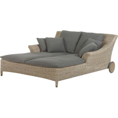 Valentine Doppel-roll-liege Sonnenliege Polyrattan Pure - 4seasons Outdoor Valentine Doppel-roll-liege Sonnenliege Polyrattan Pure - 4seasons Outdoor