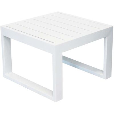 DEFIBRICO Couchtisch "cubo" Für Außen- Und Gartenliege 45 Cm Aus Aluminium -weiß DEFIBRICO Couchtisch "cubo" Für Außen- Und Gartenliege 45 Cm Aus Aluminium -weiß