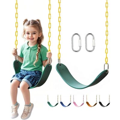 XISRENS Little Dove Schwerlast-schaukelsitz, Kinderschaukel Mit 168 Cm Langen, Rostbeständigen Ketten, Schaukelzubehör Mit Schnellgliedern, Schaukel Für Spielplatz Und Garten, Grün XISRENS Little Dove Schwerlast-schaukelsitz, Kinderschaukel Mit 168 Cm Langen, Rostbeständigen Ketten, Schaukelzubehör Mit Schnellgliedern, Schaukel Für Spielplatz Und Garten, Grün
