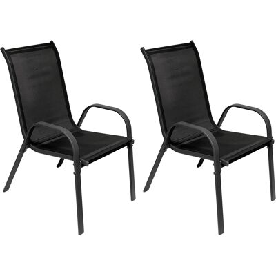 Mojawo - Stapelstuhl - Anthrazit - Textilene - Garden chair Mojawo - Stapelstuhl - Anthrazit - Textilene - Garden chair
