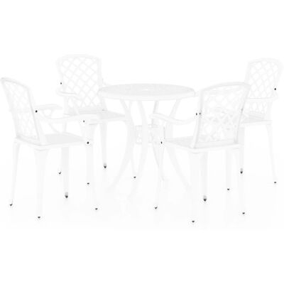 5-tlg. Bistro-set Aluminiumguss Weiß Vidaxl 5-tlg. Bistro-set Aluminiumguss Weiß Vidaxl